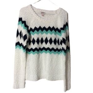 ARIZONA JEAN COMPANY Cozy CHEVRON Pattern Soft Winter SWEATER Size LARGE